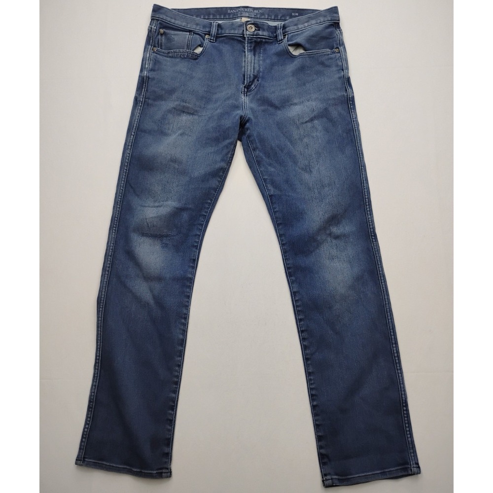 Banana Republic Traveler Slim Fit Jeans Mens 34x32 Dark Wash Denim Pants